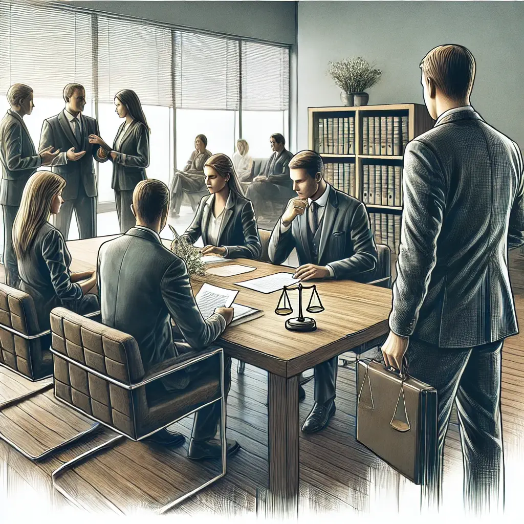 Family lawyer in divorce mediation