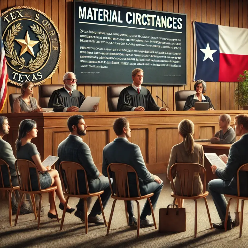 Courts in Texas recognize material circumstances as a crucial legal concept