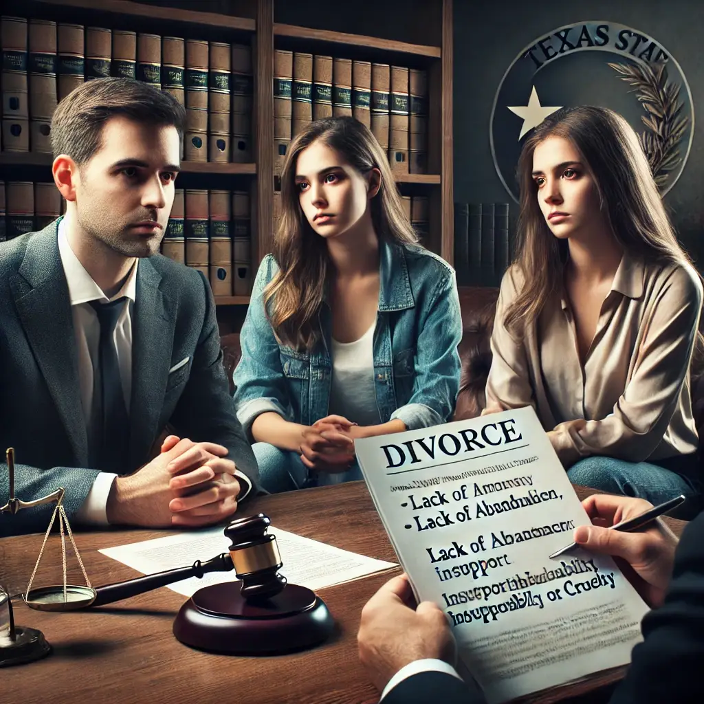 Texas law does not recognize lack of intimacy as a standalone ground for divorce