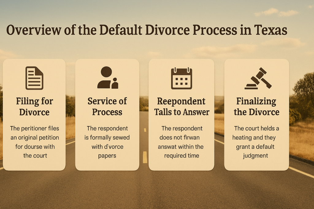 An overview of the default divorce process in Texas.