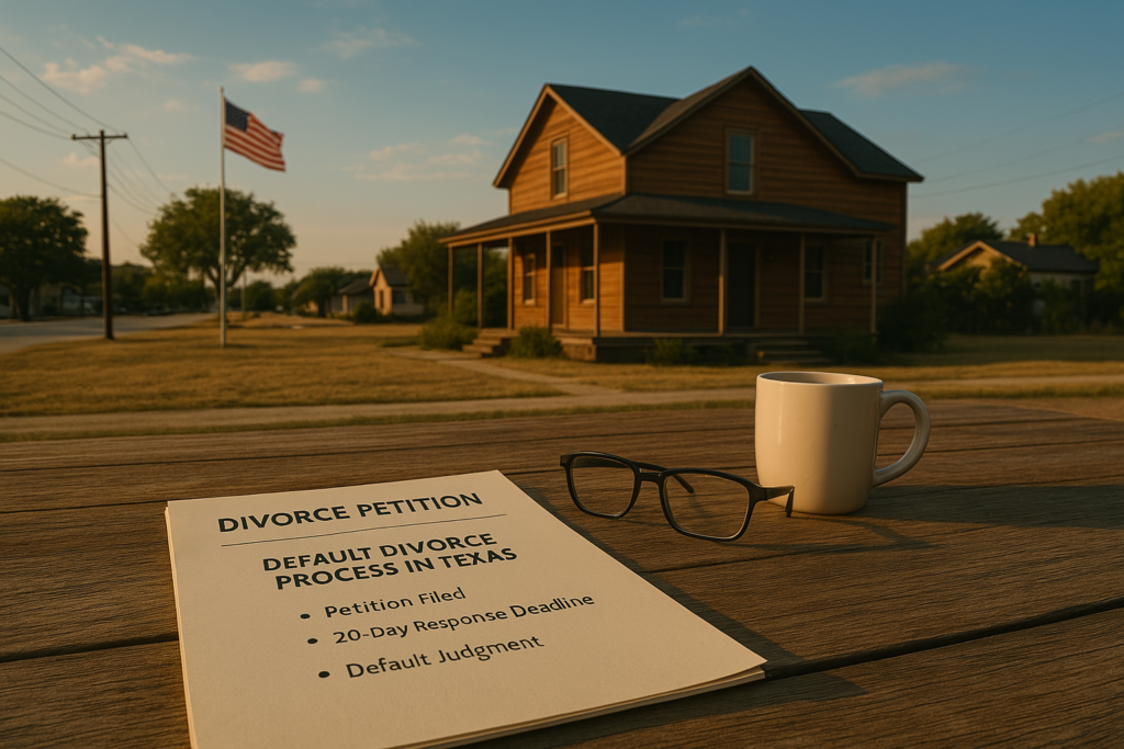 An overview of the default divorce process in Texas.