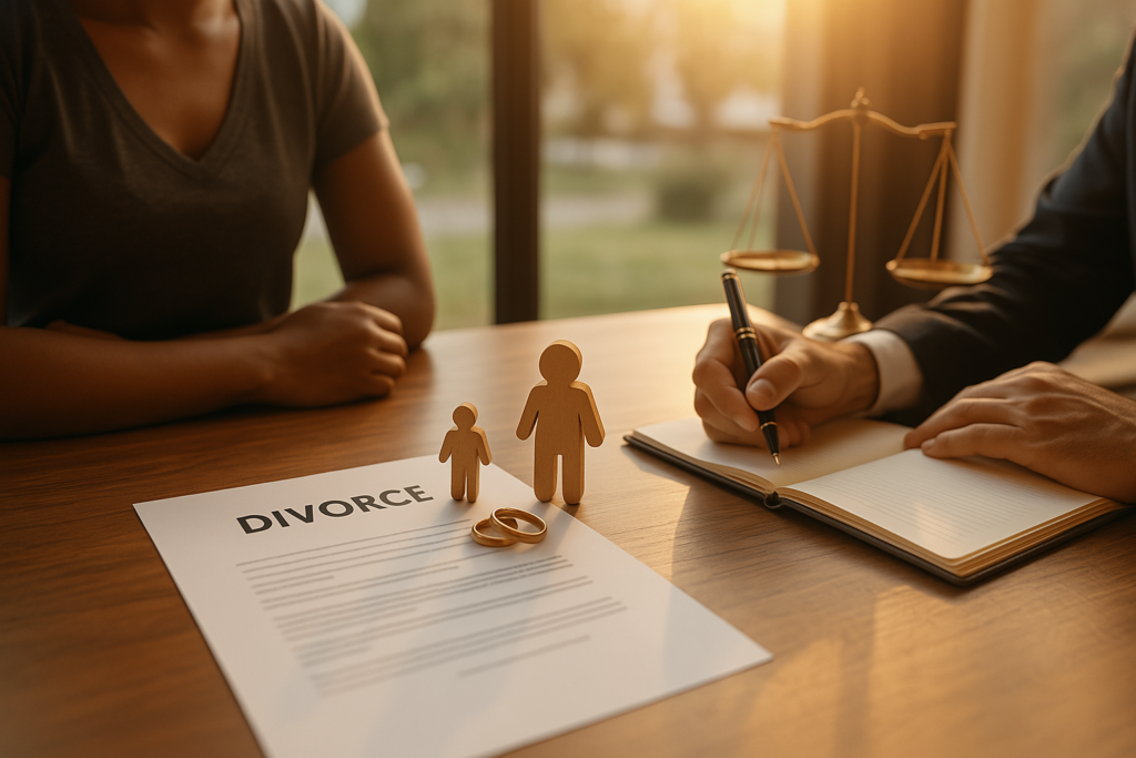 Divorces involving special circumstances, such as child custody and financial support.