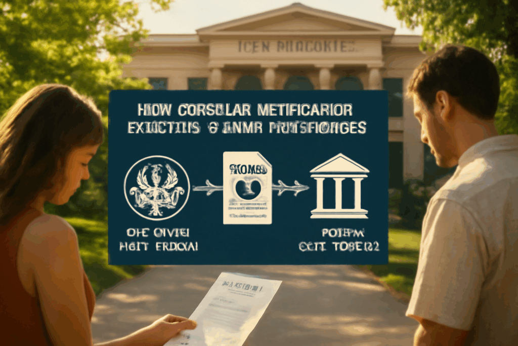 A graphic illustrating how consular notification expedites divorce proceedings.