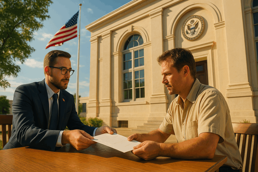 A visual representation of utilizing consular channels for serving legal documents.