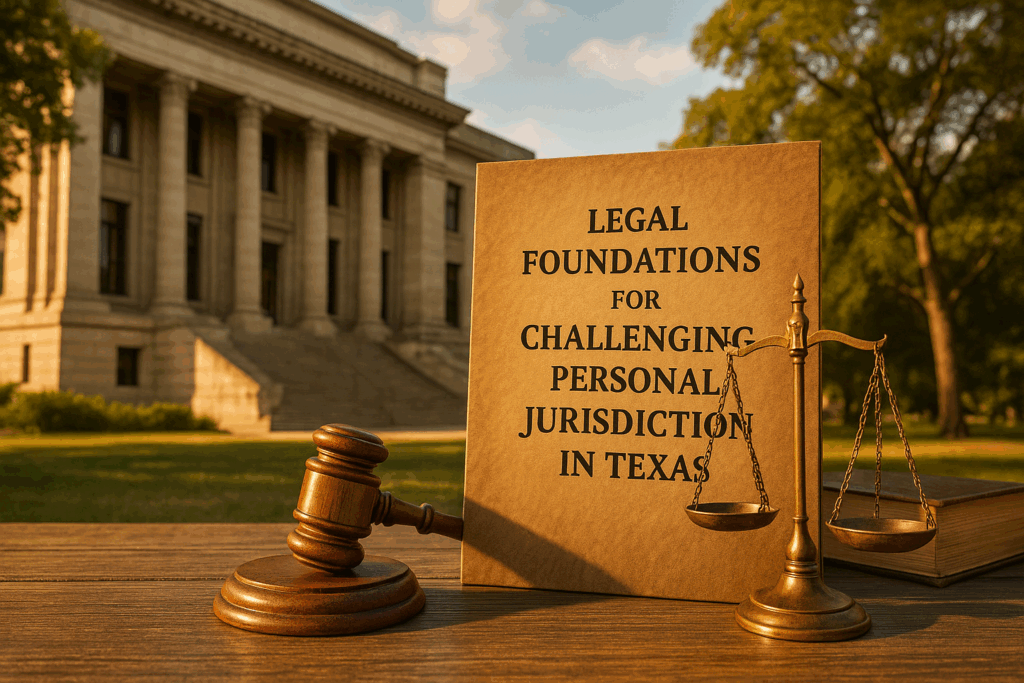 A visual representation of the legal foundations for challenging personal jurisdiction in Texas.