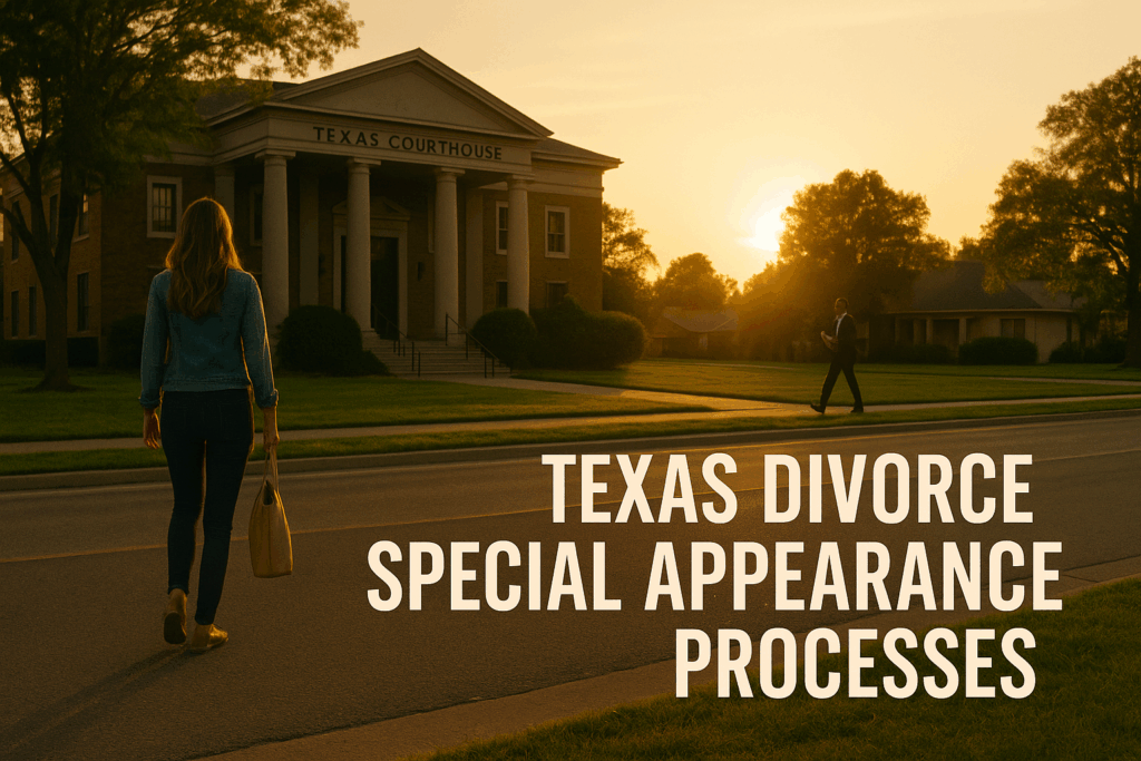 An overview of Texas divorce special appearance processes.