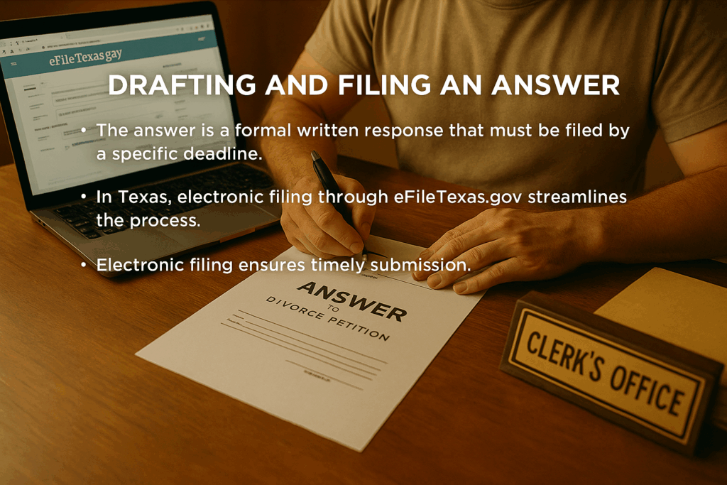 Drafting and Filing an Answer What Is An Appearance in a Texas Divorce