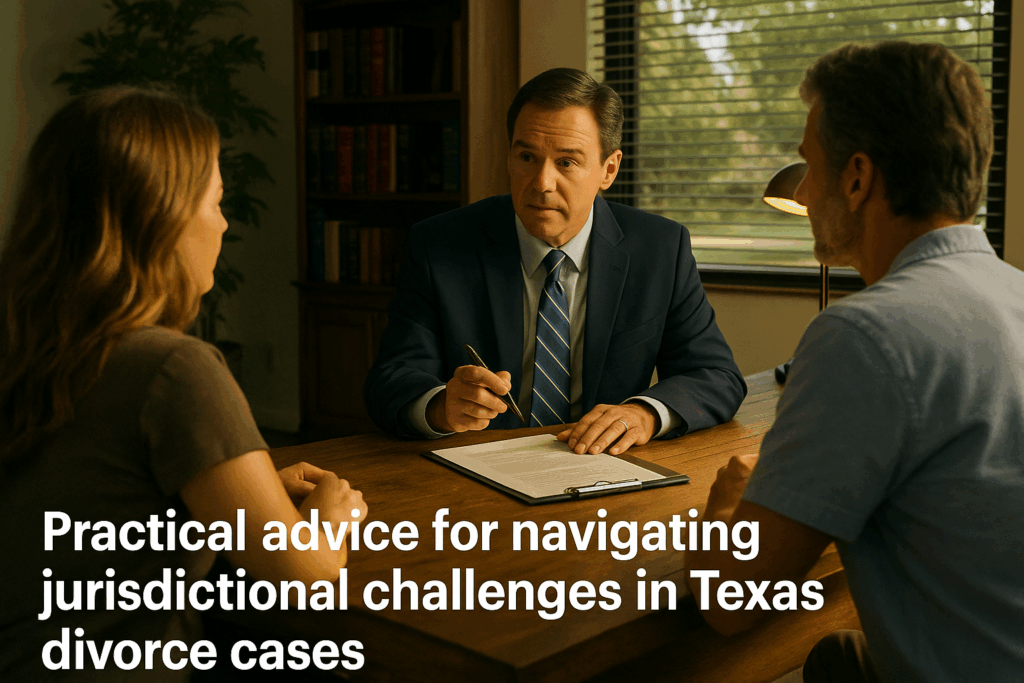 Practical advice for navigating jurisdictional challenges in Texas divorce cases.