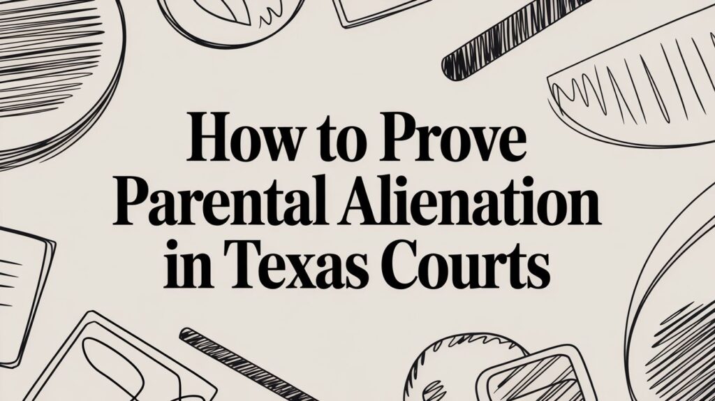 How to prove parental alienation in Texas courts, legal strategies, child custody evidence, family law context.