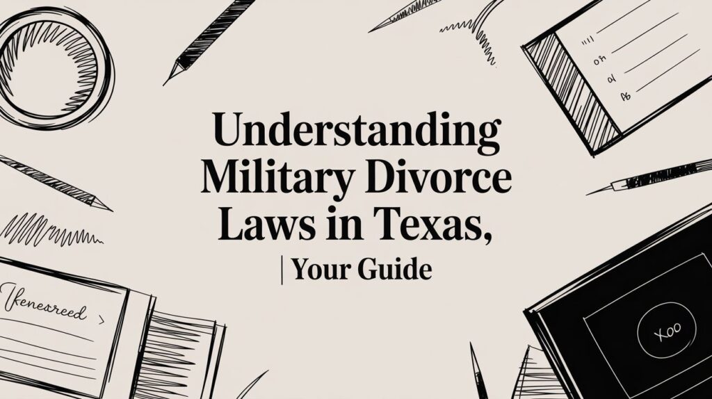 Understanding Military Divorce Laws in Texas guide with legal documents and stationery.