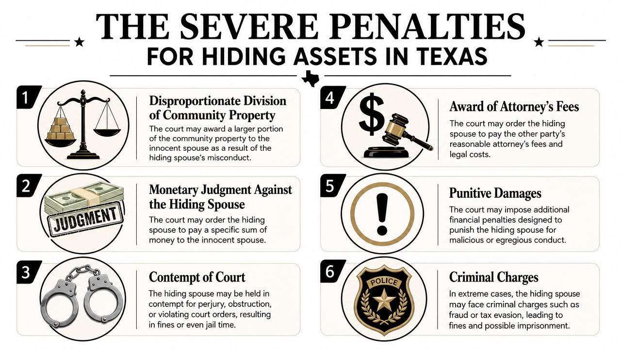 The Severe Penalties for Hiding Assets in Texas