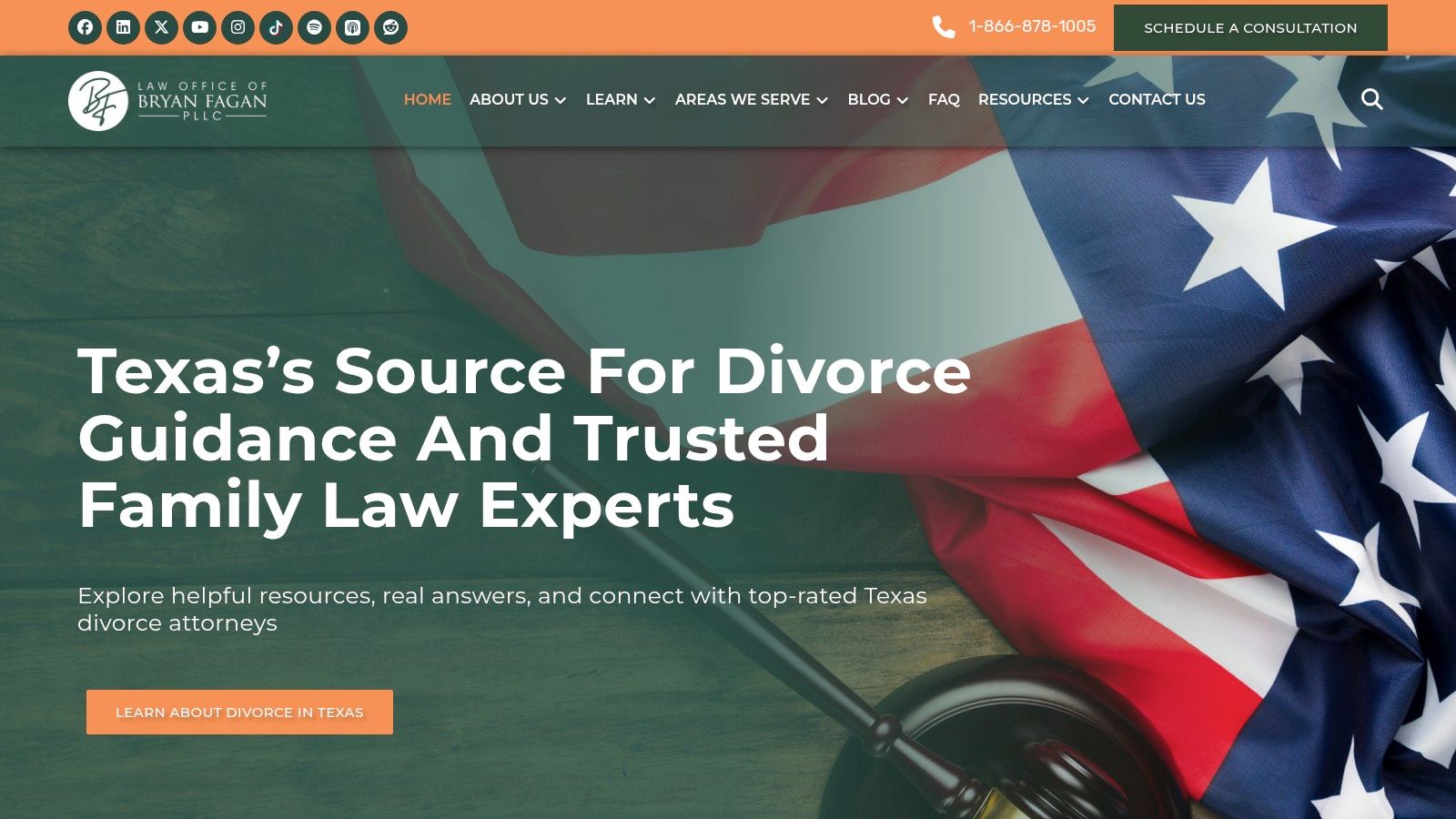 Screenshot from https://texasdivorcelawyer.us